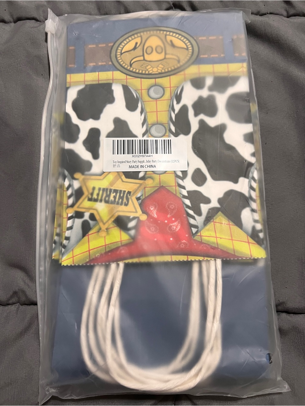 Disney Toy Story Sheriff Woody & Forky Print Goody Bags 12 Count Brand New
